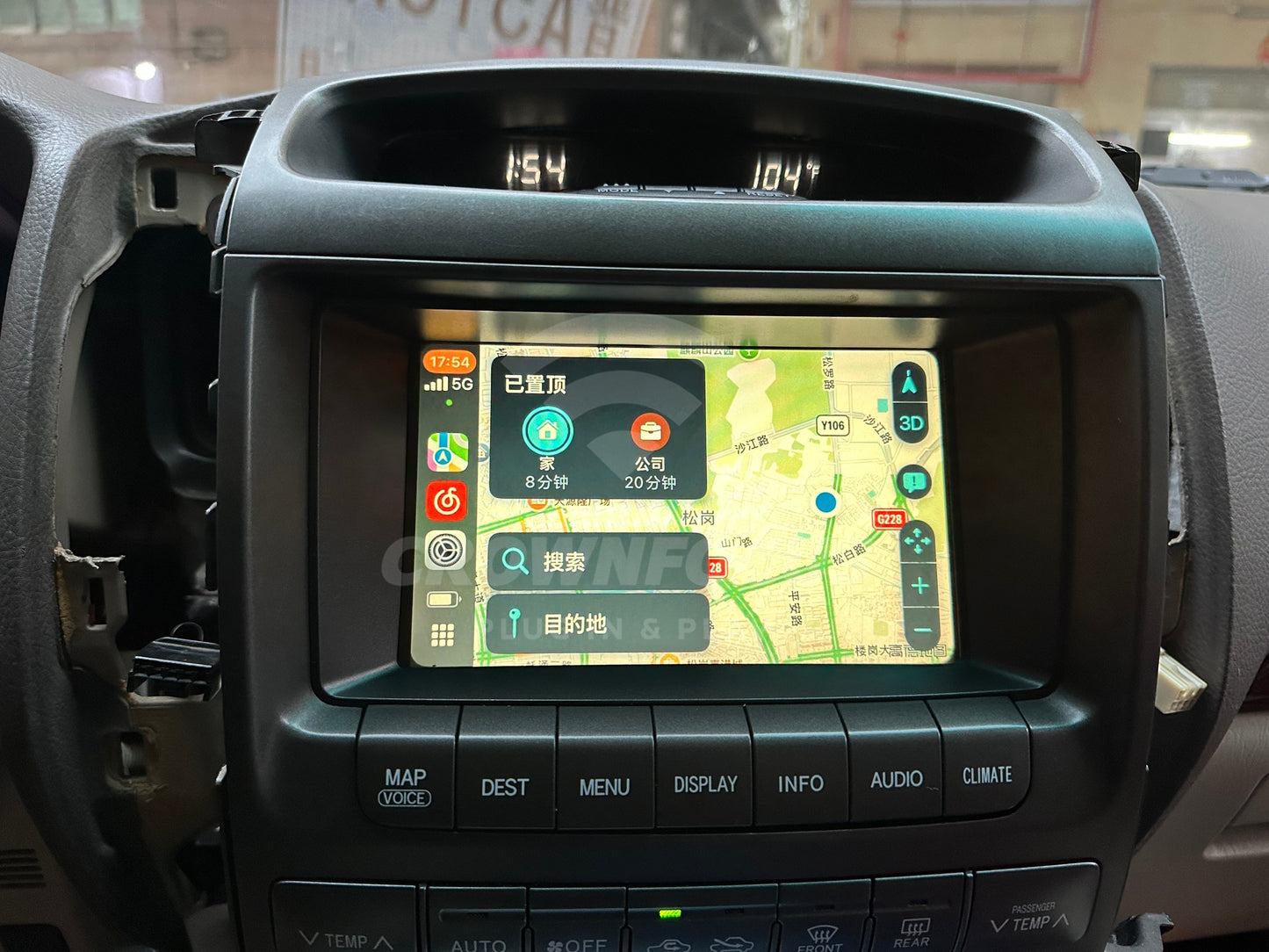 2005 - 2008 Lexus GX470 OEM Head Unit Wireless Apple CarPlay & Android Auto Integration Kits - CrownFocus