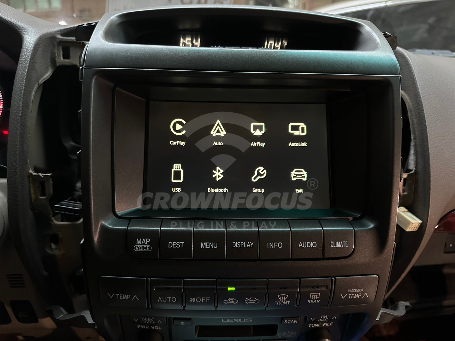 2009 - 2015 Lexus GX400 GX460 GX470 OEM Head Unit Wireless Apple CarPlay & Android Auto Integration Kits - CrownFocus