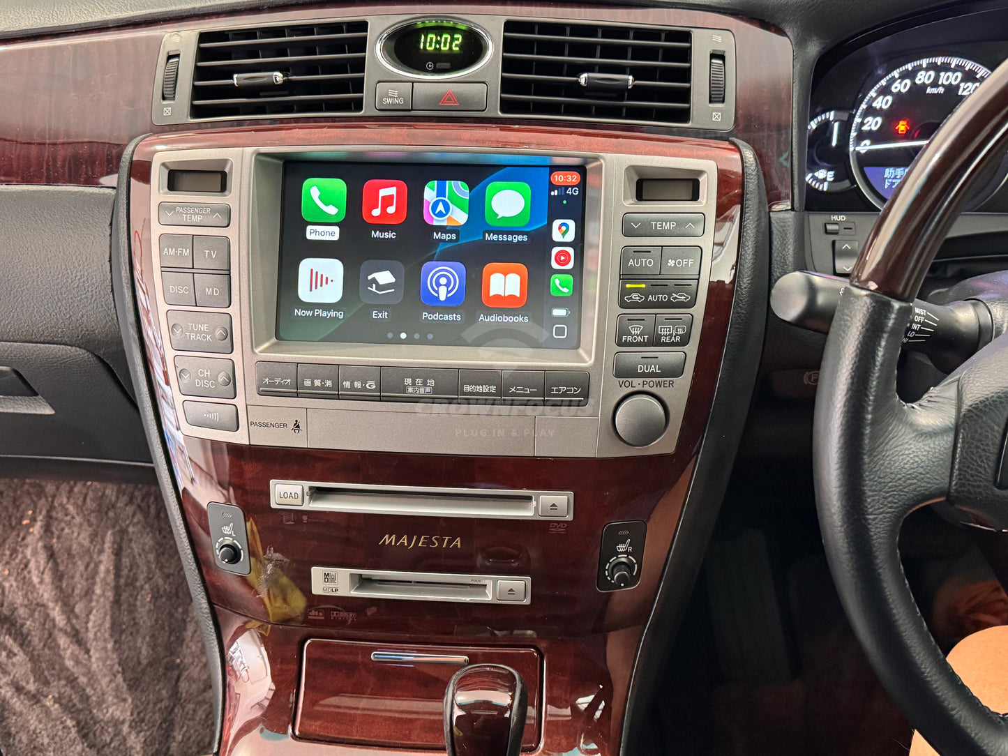 CrownFocus 2006 - 2008 Toyota Crown Majesta UZS186s2 wireless Apple CarPlay & Android Auto Integration kits - CrownFocus