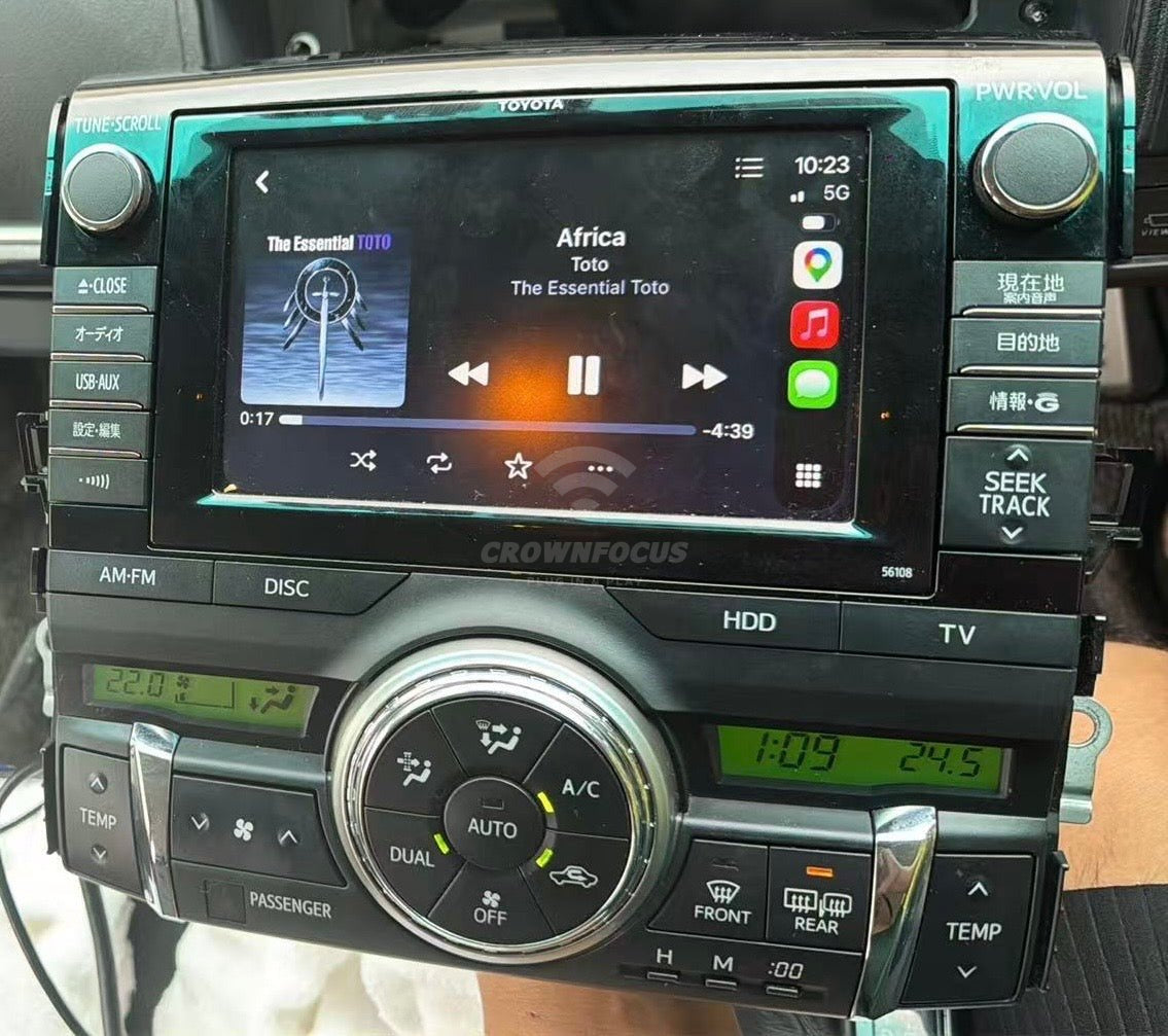 Toyota GRX series Factory Head Units Wireless Apple CarPlay & Android Auto Integration kits - CrownFocus