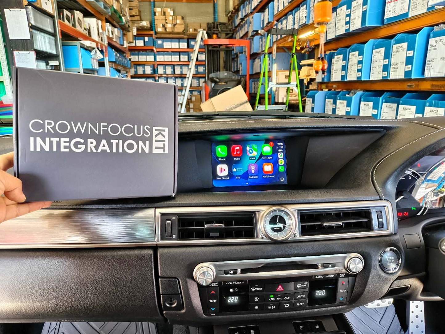 CrownFocus 2004-2019 Lexus GS300 GS350 GS430 GS450H GS460 URS190 GRS191 GWS191 GRS196 OEM Head Units Wireless Apple CarPlay & Android Auto Integration Kits - CrownFocus
