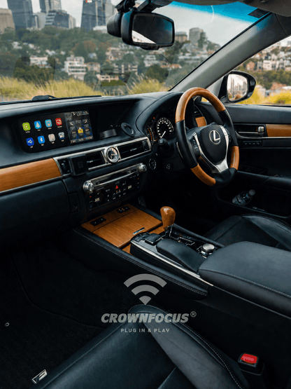 CrownFocus 2004-2019 Lexus GS300 GS350 GS430 GS450H GS460 URS190 GRS191 GWS191 GRS196 OEM Head Units Wireless Apple CarPlay & Android Auto Integration Kits - CrownFocus