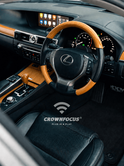 CrownFocus 2004-2019 Lexus GS300 GS350 GS430 GS450H GS460 URS190 GRS191 GWS191 GRS196 OEM Head Units Wireless Apple CarPlay & Android Auto Integration Kits - CrownFocus