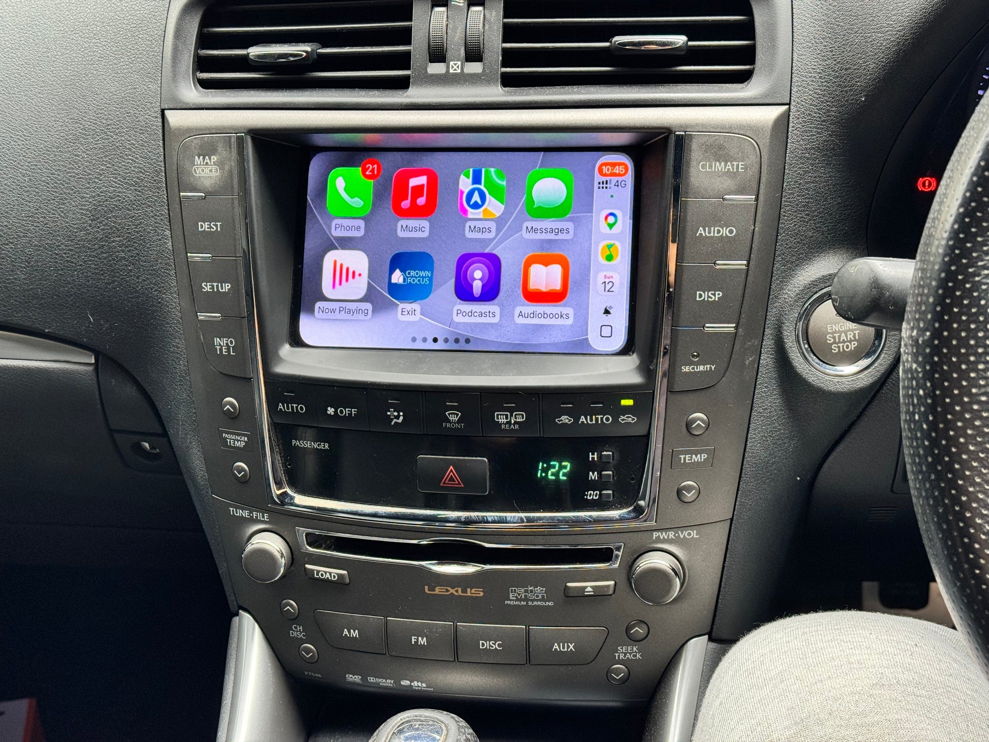CrownFocus 2007 - 2013 Lexus IS/ISF/JDM IS250 IS300 IS350 ISF OEM Wireless Apple CarPlay & Android Auto Integration Kits - CrownFocus