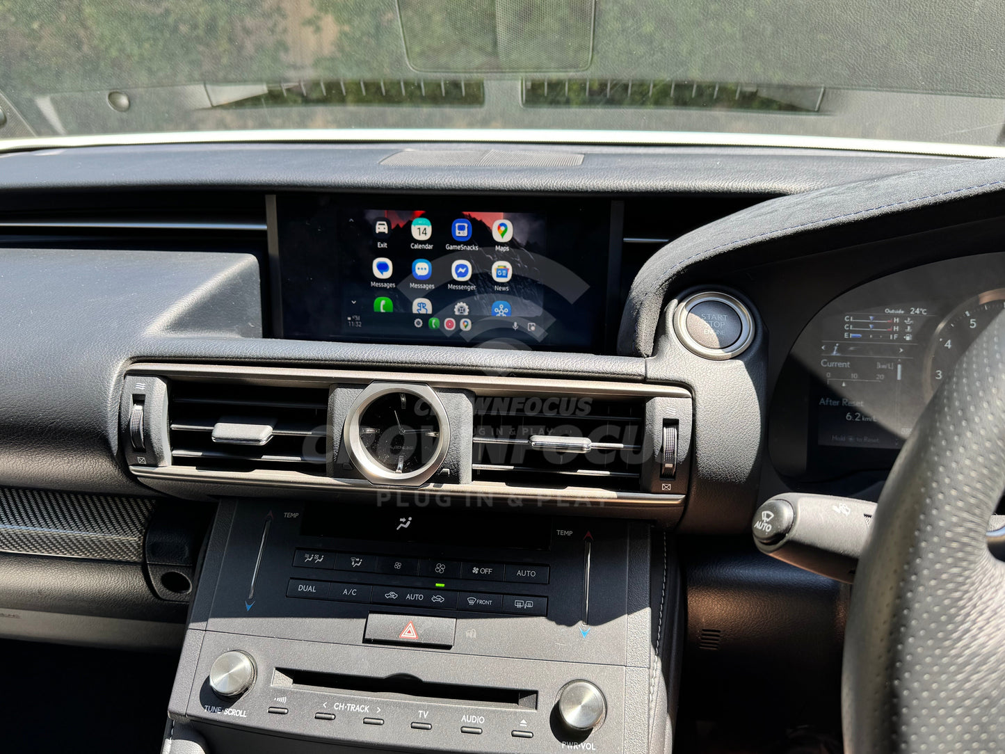 CrownFocus 2013 onward Lexus RC/JDM RCF – OEM Wireless CarPlay & Android Auto Integration Kit - CrownFocus