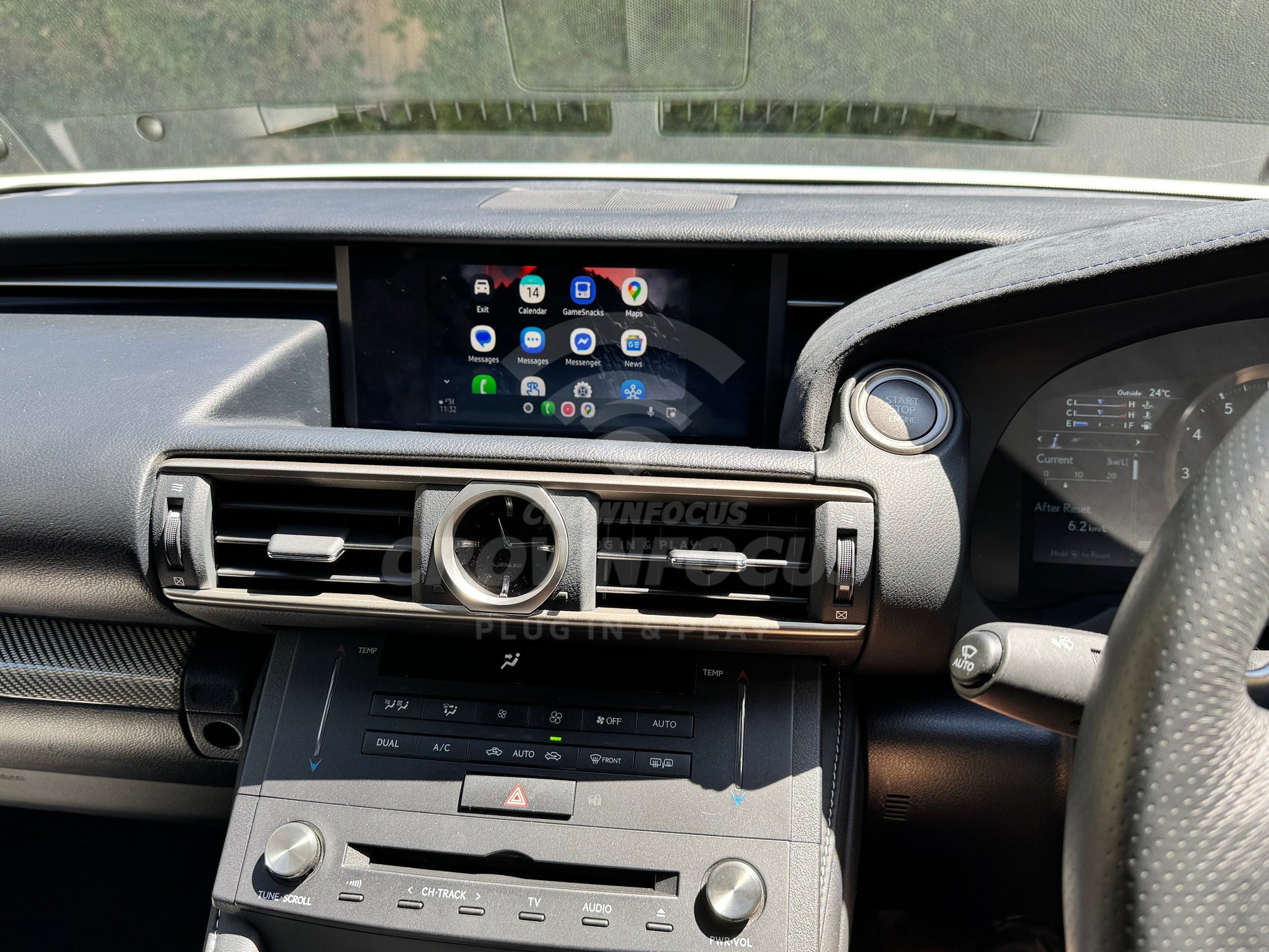 CrownFocus 2013 onward Lexus RC/JDM RCF – OEM Wireless CarPlay & Android Auto Integration Kit - CrownFocus