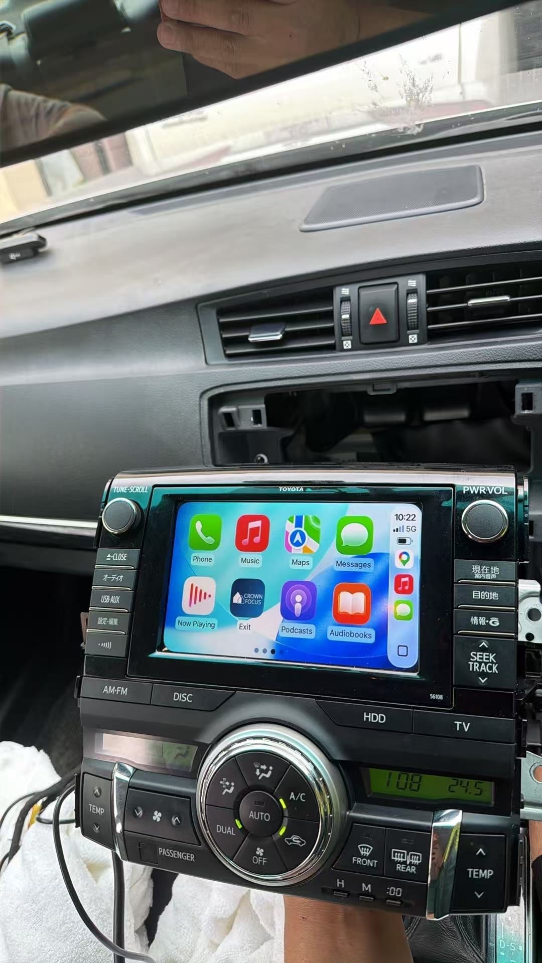 Toyota GRX series Factory Head Units Wireless Apple CarPlay & Android Auto Integration kits - CrownFocus
