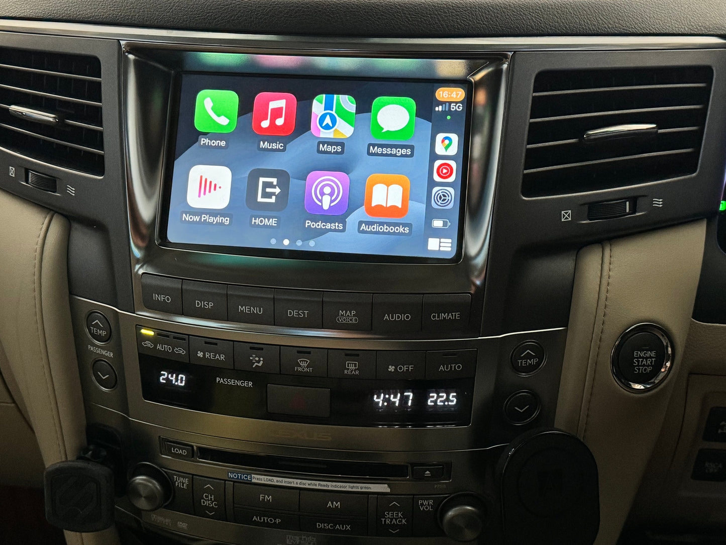 2006-2015 Lexus LX570 OEM Head Units wireless Apple CarPlay & Android Auto integration Kits - CrownFocus