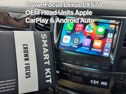 2006-2015 Lexus LX570 OEM Head Units wireless Apple CarPlay & Android Auto integration Kits - CrownFocus