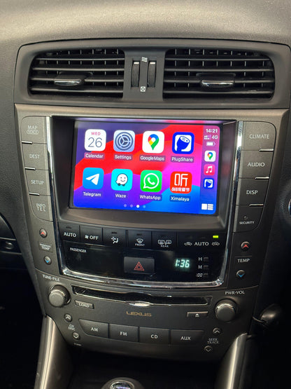 CrownFocus 2006-2012 Lexus IS/ISF Factory Wireless Apple CarPlay & Android Auto Integration Kits - CrownFocus